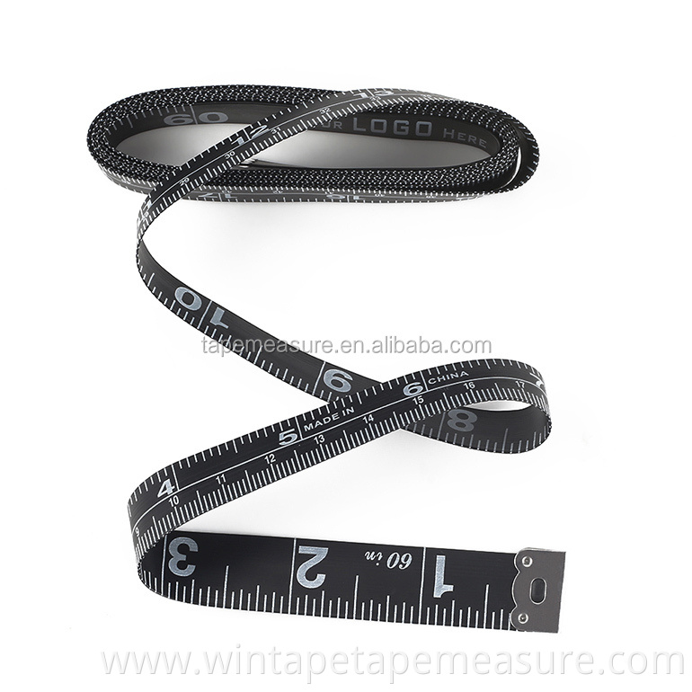 Cool Design promotional PVC tailor clothing black meter funny tape measure inches